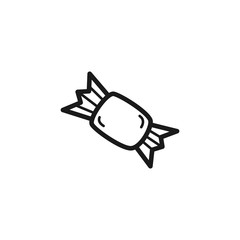 Hand drawn Candy isolated on a white. Sketch. Vector illustration.