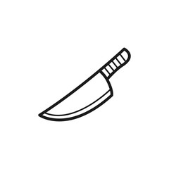 Hand drawn Knife isolated on a white. Sketch. Vector illustration.