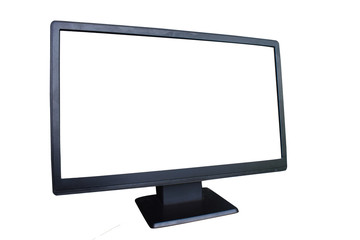 computer monitor isolated on white