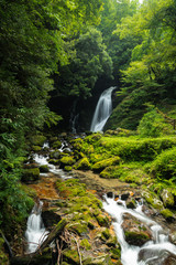 兵庫県 渓谷と滝の風景