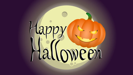 Naklejka premium Happy Halloween calligraphy. Party invitation banner. Vector illustration.