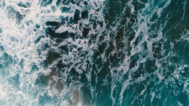 Ripple ocean waves. Deep sea water as nature background, aerial view