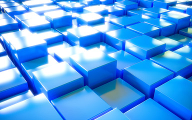 cube texture background blue
