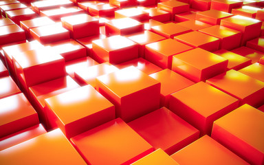 cube texture background red orange