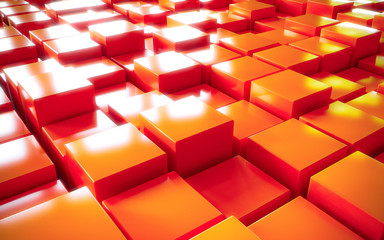 cube texture background red orange