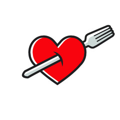 love food logo icon vector