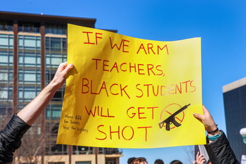 Teens marching to the capitol in protest of gun violence