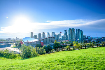 Calgary city skyline, Alberta, Canada - obrazy, fototapety, plakaty