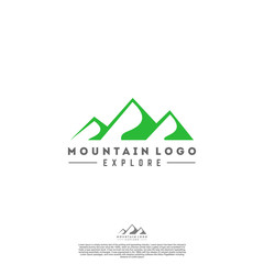 Landscape Minimalist Hills Mountain Vector logo