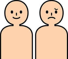 人の上半身のシンプルな図