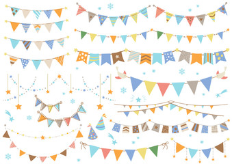 冬のガーランド 手書き