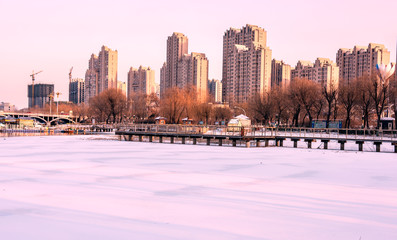 Obraz premium Snow in the early spring