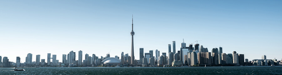 Fototapeta premium Beautiful day in Toronto city skyline, Canada