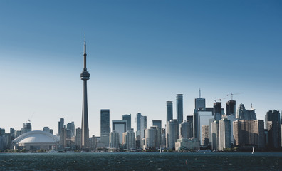 Fototapeta premium Beautiful day in Toronto city skyline, Canada