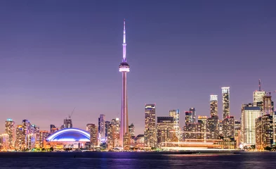 Foto op Plexiglas Toronto city skyline at night, Ontario, Canada © surangaw