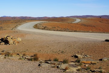 Winding Road to a Lookout in the Flinders Ranges