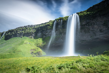 Seljalandsfoss waterfall in Iceland in Summer