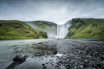 Skogafoss waterfall in Winter, Iceland