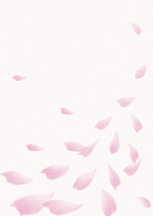 Obraz premium Cherry blossom petals dancing in the wind. Japanese paper sakura 02. JPEG