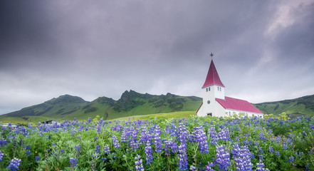 Beautiful Vik village in south Iceland