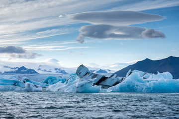 Fototapeta na wymiar Jokulsarlon glacier ice lagoon, Iceland