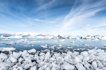 Fototapeta na wymiar Jokulsarlon glacier ice lagoon, Iceland
