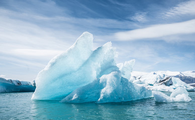 Jokulsarlon glacier ice lagoon, Iceland - obrazy, fototapety, plakaty
