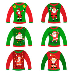 Christmas ugly sweater party icon.