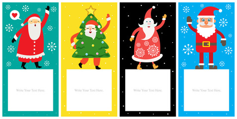 Christmas card poster template.