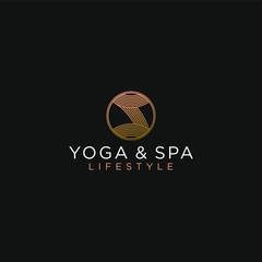 Massage spa yoga logo treatment - medical alternative traditional feminine luxury