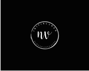 Fototapeta na wymiar NV Initial handwriting logo vector 