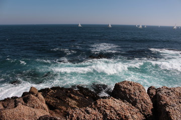 rocks and the sea in Algarrobo Chili