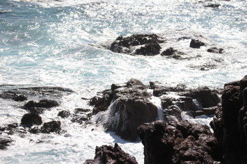 rocks and the sea in Algarrobo Chili