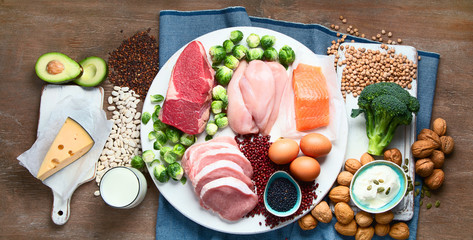 Best High Protein Foods - obrazy, fototapety, plakaty