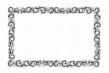 Frame border ornamental black design