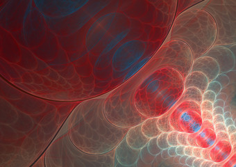 Abstract red bubble fractal background