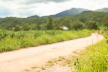 The road on the background is blurred to enter text