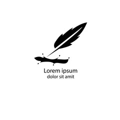 feather logo vector compatible business card