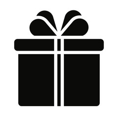 Rectangular gift box vector illustration icon.