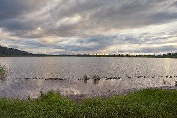 Heavy Clouds Over The Doubs River