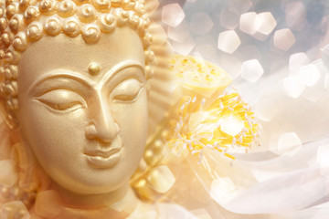 Believe in Buddhism, face of buddha's.