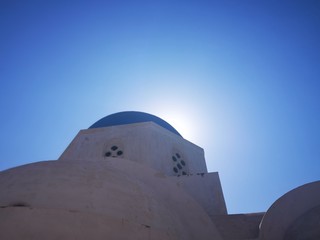 Fototapeta na wymiar Dome church in Greece