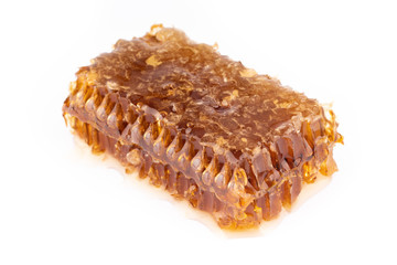delicious honeycomb on white background