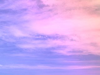 Sky and cloud subtle background with a pink  and purple pastel gradient.