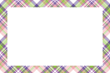 Rectangle borders and Frames vector. Border pattern geometric vintage frame design. Scottish tartan plaid fabric texture. Template for gift card, collage, scrapbook or photo album and portrait.