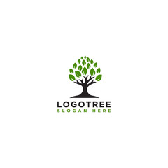 tree logo design template. vector
