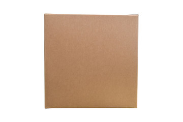 Cardboard box Isolated on white background. Gift box brown Paper from Industrial.