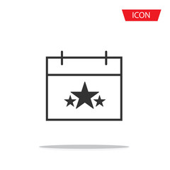 Calendar icon vector isolated on white background.