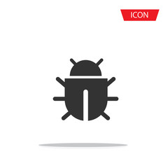 bug icon isolated on white background.