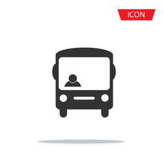 bus icon isolated on white background.